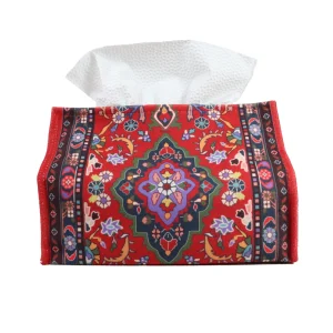 کاور دستمال کاغذی مخمل طرح فرش مدل فاران کد 0586