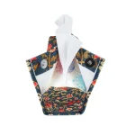 کاور دستمال کاغذی مخمل طرح گل و مرغ مدل فاران کد 0585