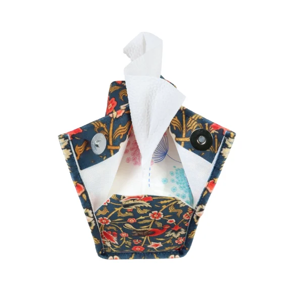 کاور دستمال کاغذی مخمل طرح گل و مرغ مدل فاران کد 0585