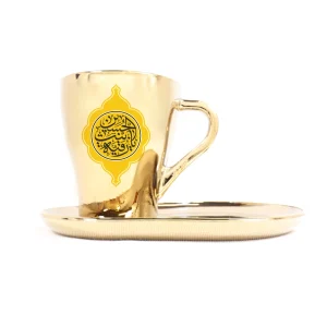 ست فنجان و سینی طلایی یا رقیه بنت الحسین کد 0470