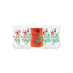 استکان کمر باریک رقیه بنت الحسین 6 عددی کد 1420