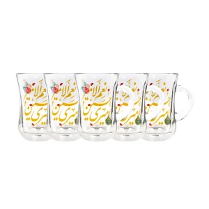 استکان کمر باریک دسته دار امیری حسین و نعم الامیر 6 عددی کد 1887