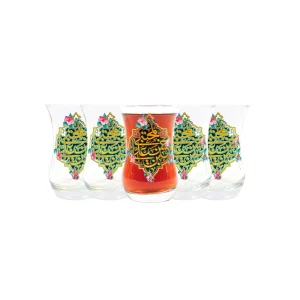 استکان کمر باریک حسن بن علی المجتبی 6 عددی کد 0569