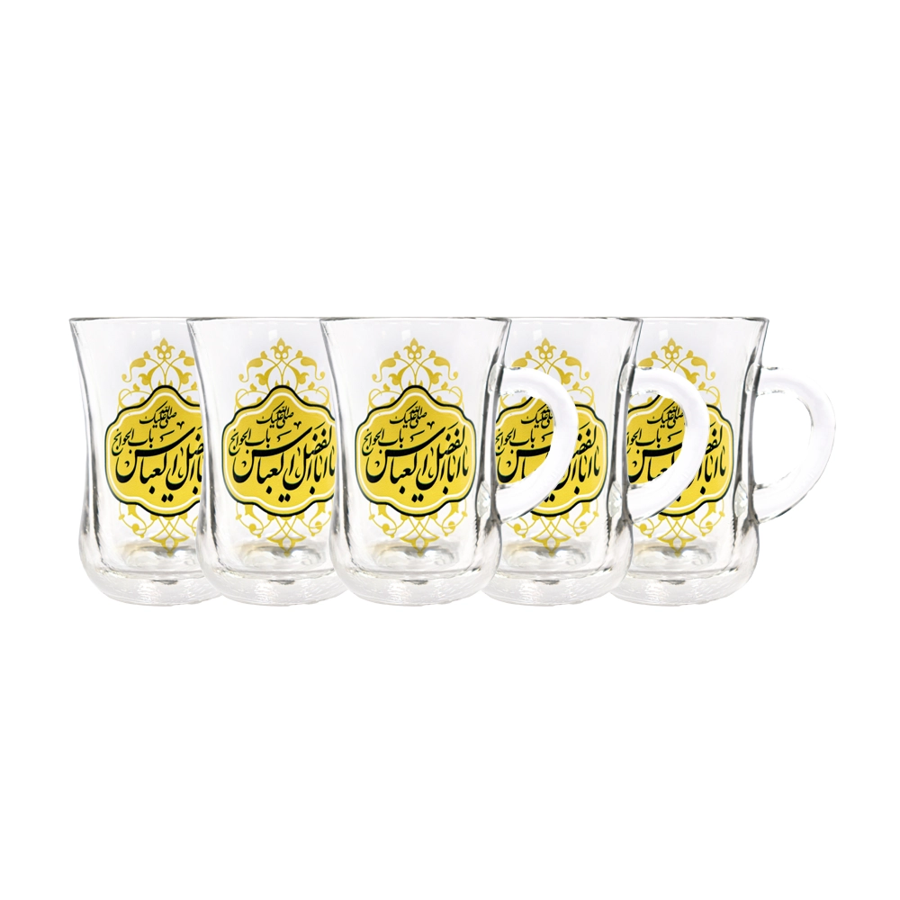 استکان کمر باریک دسته دار یا اباالفضل العباس 6 عددی کد 1417 استکان کمر باریک دسته دار یا اباالفضل العباس 6 عددی کد 1417