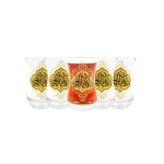 استکان کمر باریک یا فاطمه الزهرا 6 عددی کد 1414