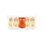 استکان کمر باریک یا رقیه طرح اشک 6 عددی کد 1418