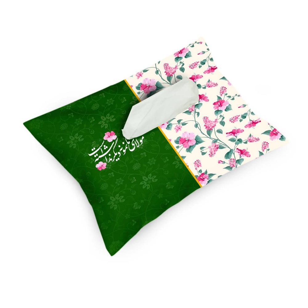 کاور دستمال کاغذی مخمل مولای ما نمونه دیگری نداشته کد 1077