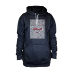 هودی مشکی طرح خطی منقش به نام امام حسین طرح 3