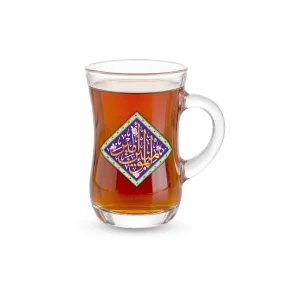 استکان کمر باریک دسته دار یا امیر المومنین کد 1295