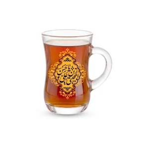 استکان کمر باریک دسته دار یا حسن بن علی کد 0610