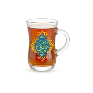 استکان کمر باریک دسته دار یا حسن ابن علی المجتبی تک عددی کد 626