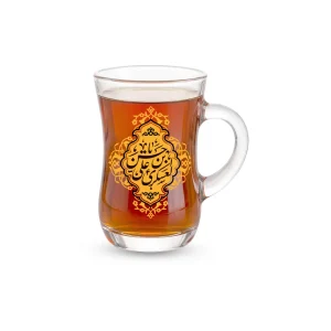 استکان کمر باریک دسته دار یا حسن بن علی العسکری کد 0367