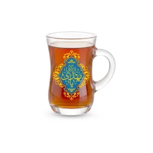 استکان کمر باریک دسته دار یا مهدی ادرکنی تک عددی کد 1291