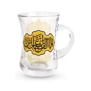 استکان کمر باریک دسته دار یا اباالفضل عباس 6عددی کد 0298