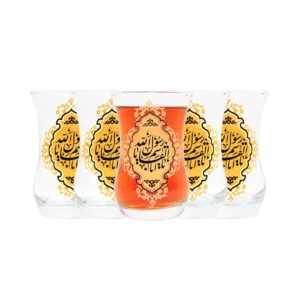 استکان کمر باریک یا ابا القاسم یا رسول 6عددی کد 0536