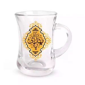 استکان کمر باریک دسته دار یا مهدی ادرکنی 6عددی کد 1275