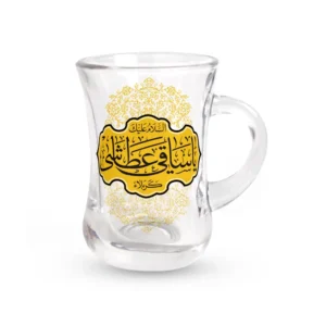 استکان کمر باریک دسته دار یا ساقی عطاشی شش عددی کد 0349