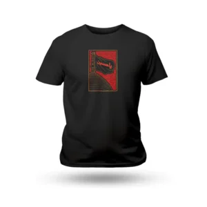 تیشرت محرم طرح «یا حسین علیه‌السلام» چاپ گنبد و پرچم کد 53364