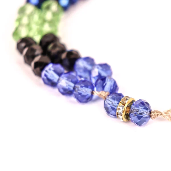 تسبیح 101 دانه طرح کریستال سایز 8 چند رنگ کد 0392