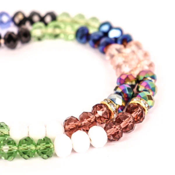 تسبیح 101 دانه طرح کریستال سایز 8 چند رنگ کد 0392