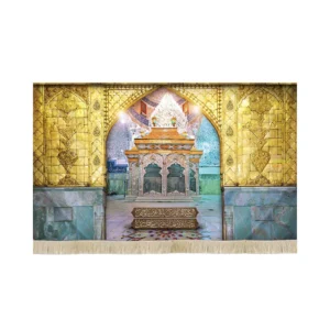 کتیبه مخمل تصویری ضریح حرم امام حسین علیه السلام