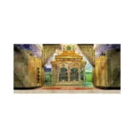 کتیبه مخمل تصویری ضریح حرم امام حسین علیه السلام