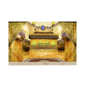 کتیبه مخمل تصویری ضریح حرم حضرت عباس قمر بنی هاشم