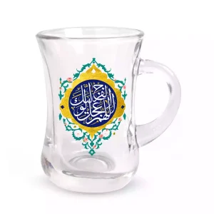 استکان کمرباریک نیمه شعبان دسته دار 6 عددی اللهم عجل لولیک الفرج کد 1375
