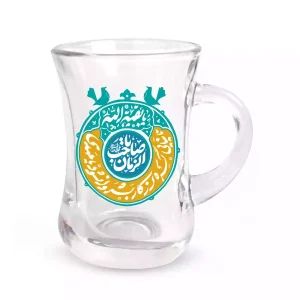 استکان کمرباریک نیمه شعبان دسته دار 6 عددی یا صاحب الزمان کد 1371