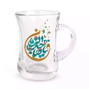 استکان کمرباریک نیمه شعبان دسته دار 6 عددی یا صاحب الزمان کد 1402
