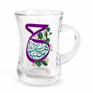 استکان کمر باریک دسته دار محرم مصباح الهدی شش عددی کد 2686