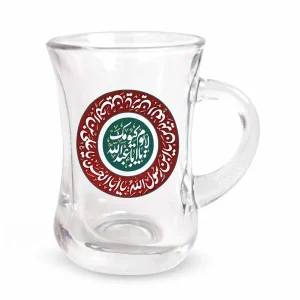 استکان کمر باریک دسته دار محرم لا یوم کیومک یا اباعبدالله شش عددی کد 2689