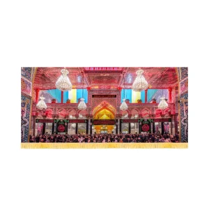 کتیبه محرم تصویری مخمل حرم امام حسین کد 60138