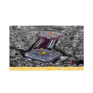 کتیبه محرم تصویری مخمل بین الحرمین کد 60139