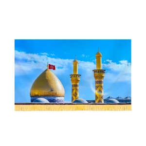 کتیبه محرم تصویری مخمل گنبد حرم حضرت اباالفضل کد 60143