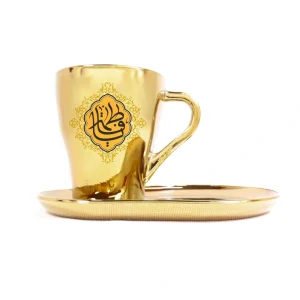 ست فنجان با سینی طلایی یا فاطمه کد 1497