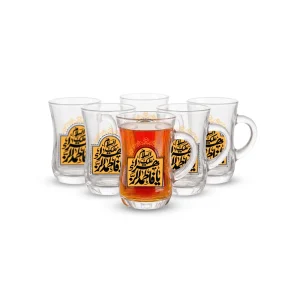 استکان دسته دار فاطمیه السلام علیک یا فاطمه الزهرا 6 عددی کد 1640