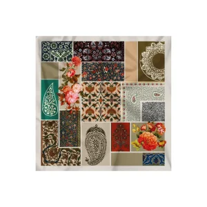 رومیزی مخمل گل مرغ کد 60343