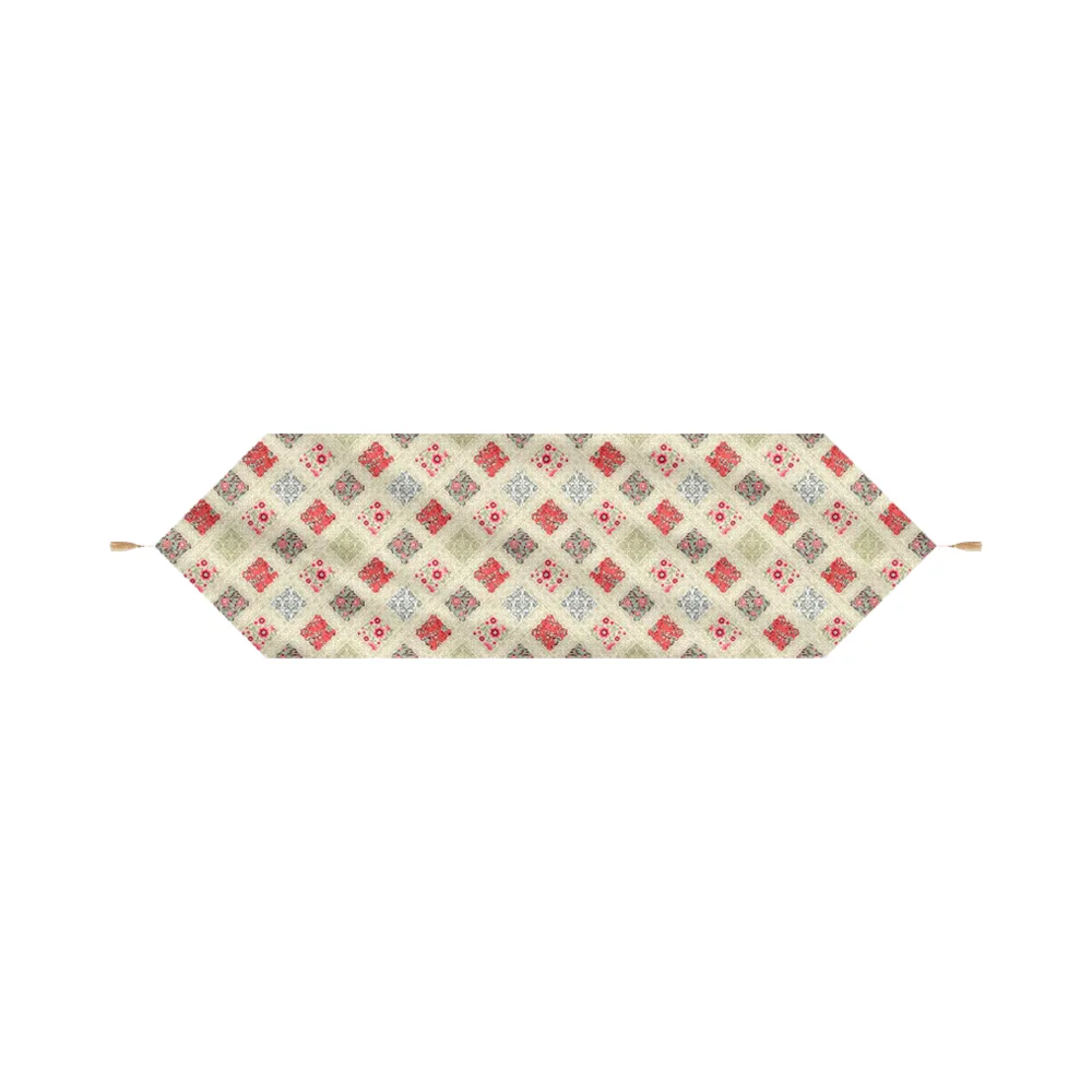 azin-velvet-triangular-table-runner-bottom-style-code-60271 رانر پایین مثلثی مخمل آذین کد 60271