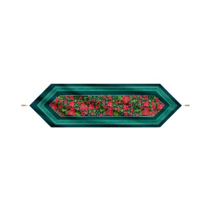 رانر پایین مثلثی مخمل گل سرخ کد 60279