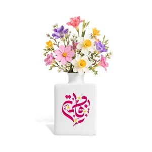 گلدان مذهبی چینی مربعی فاطمه کد 2073